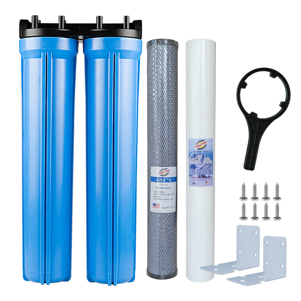 เครื่องกรองน้ำใช้ 2 ขั้นตอน UNI PURE รุ่น UB-201 ขนาด 20 นิ้ว (พร้อมไส้ PP/CTO)_1